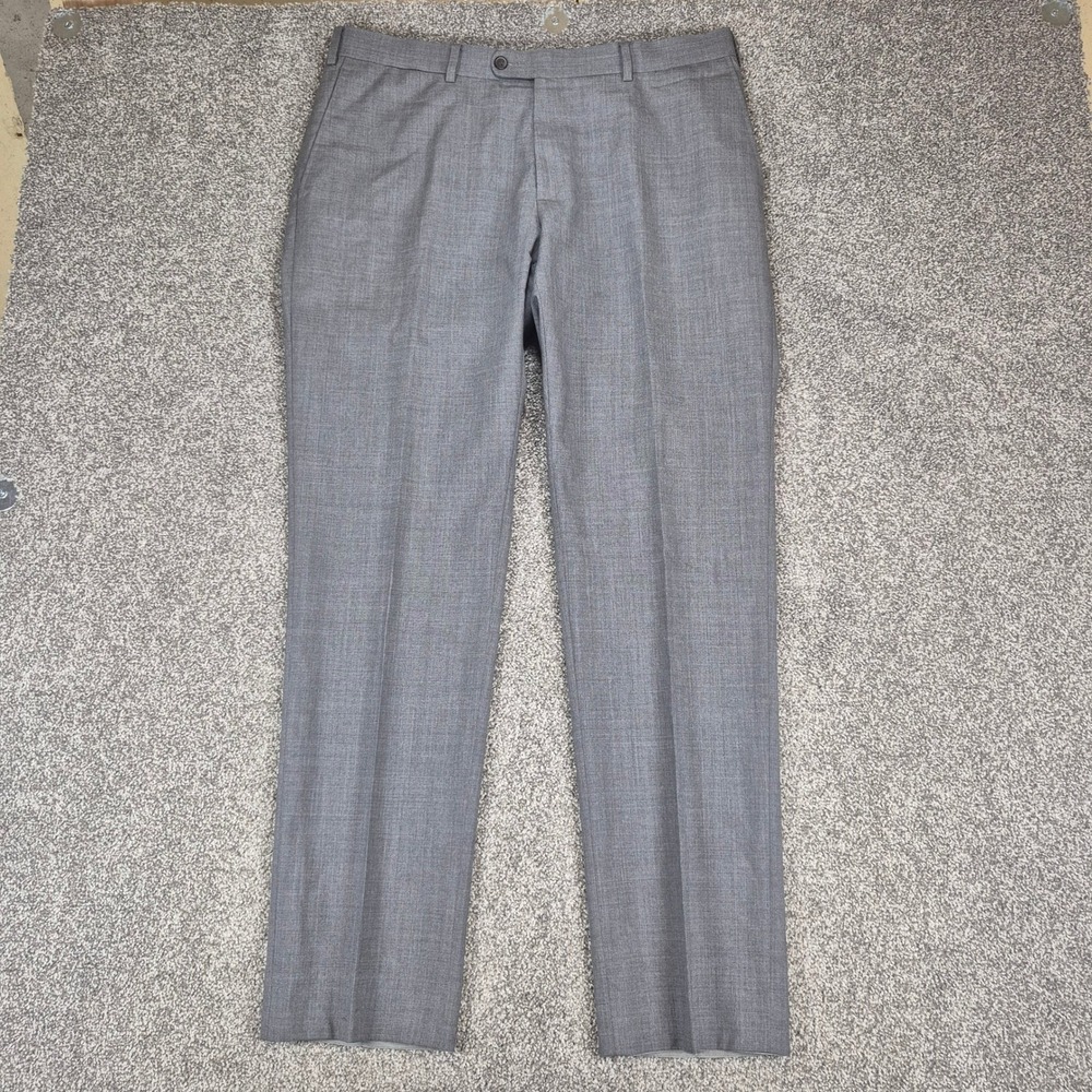 Suitsupply Dress Pants Mens 36x32.5 Gray Wool Vitale Barberis Canonico Trousers
